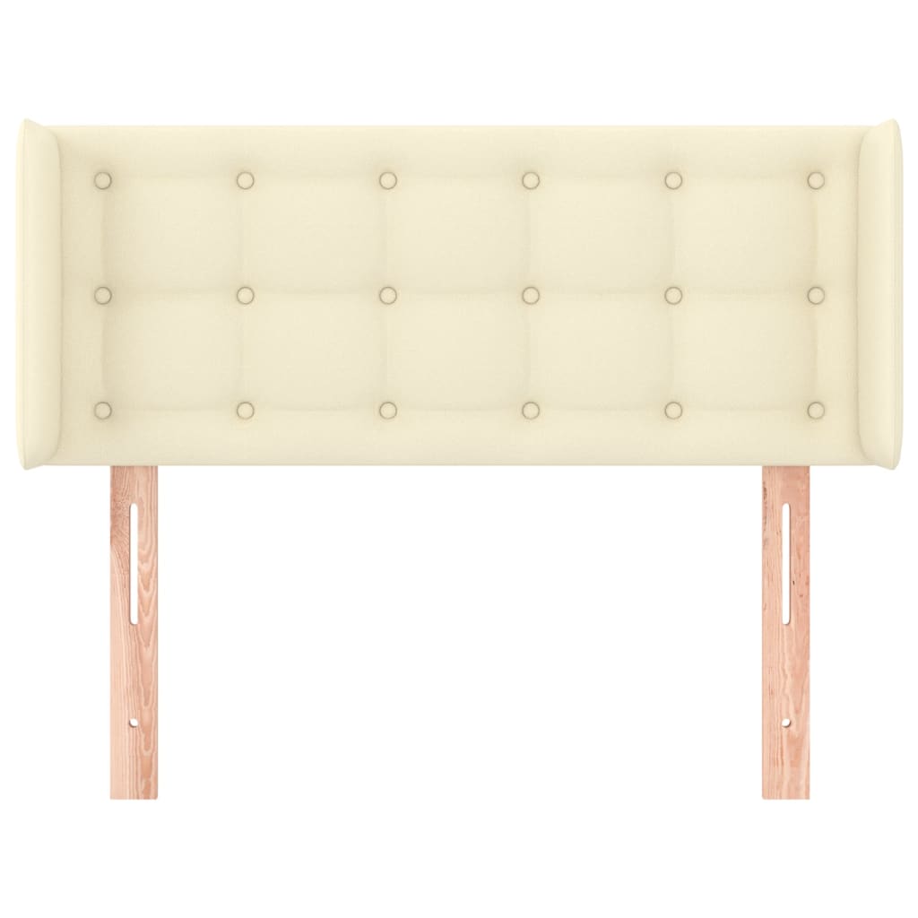 Hoofdbord met randen 83x16x78/88 cm kunstleer crèmekleurig is nu te koop bij PeponiXL, paradijselijk wonen!