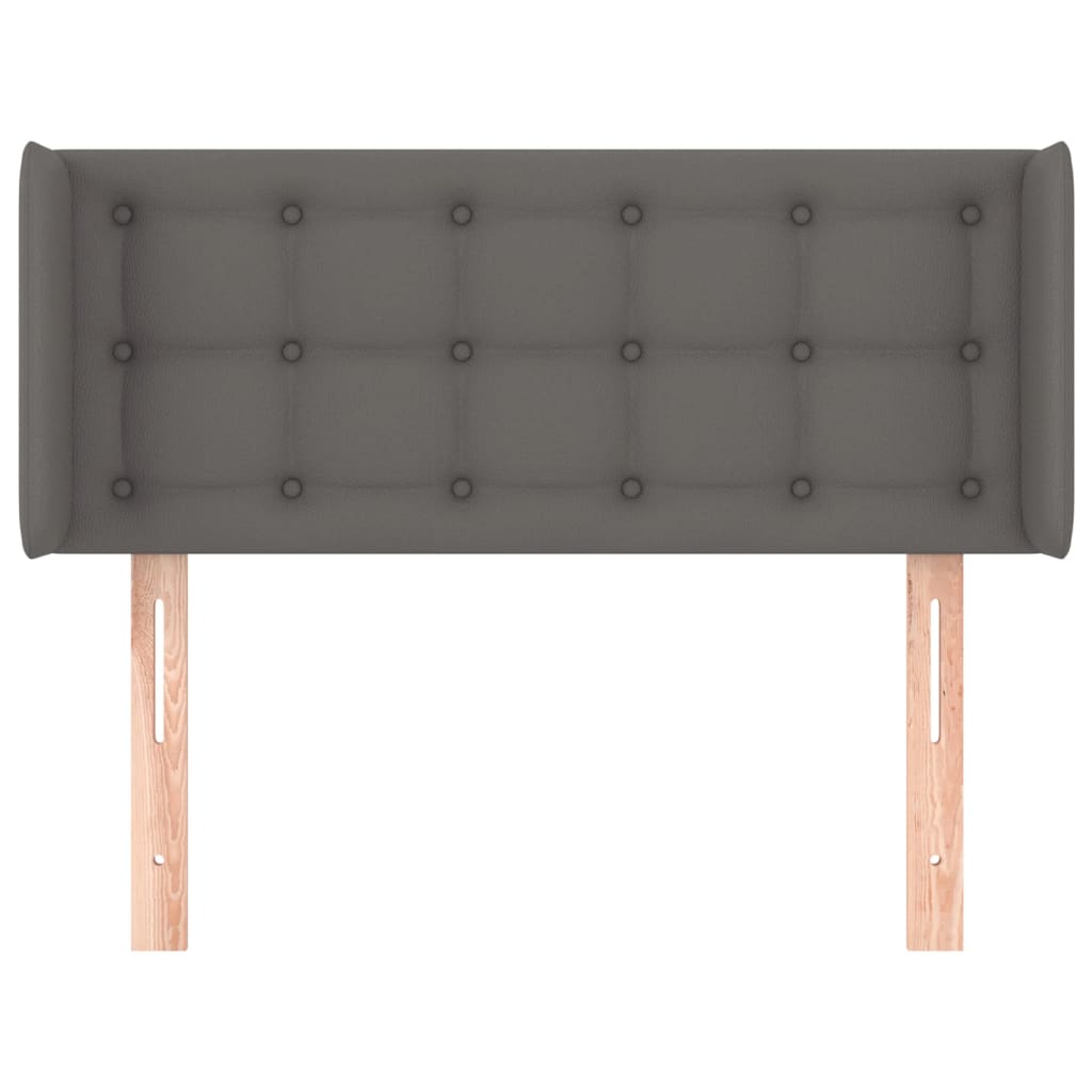 Hoofdbord met randen 93x16x78/88 cm kunstleer grijs is nu te koop bij PeponiXL, paradijselijk wonen!