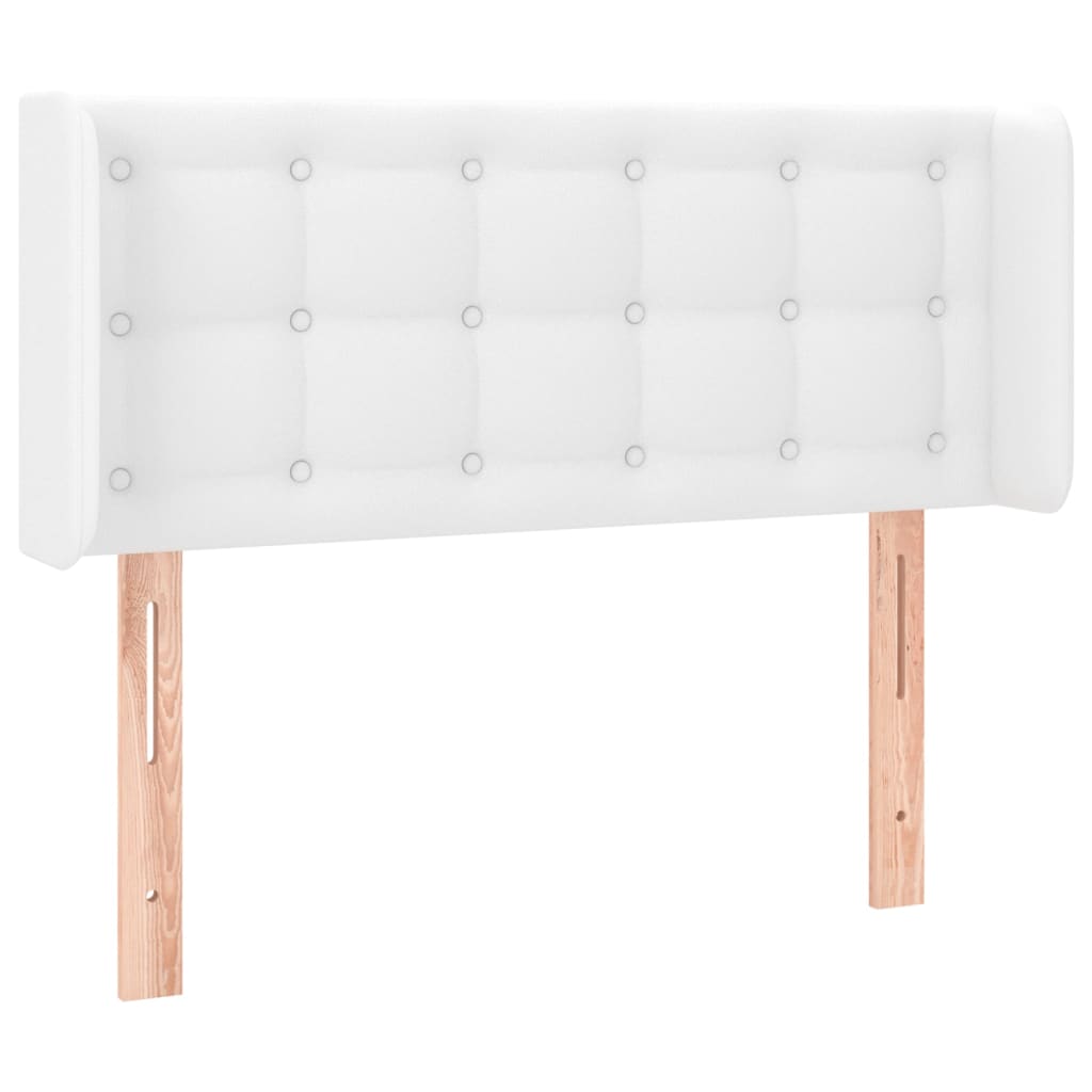 Hoofdbord met randen 103x16x78/88 cm kunstleer wit is nu te koop bij PeponiXL, paradijselijk wonen!
