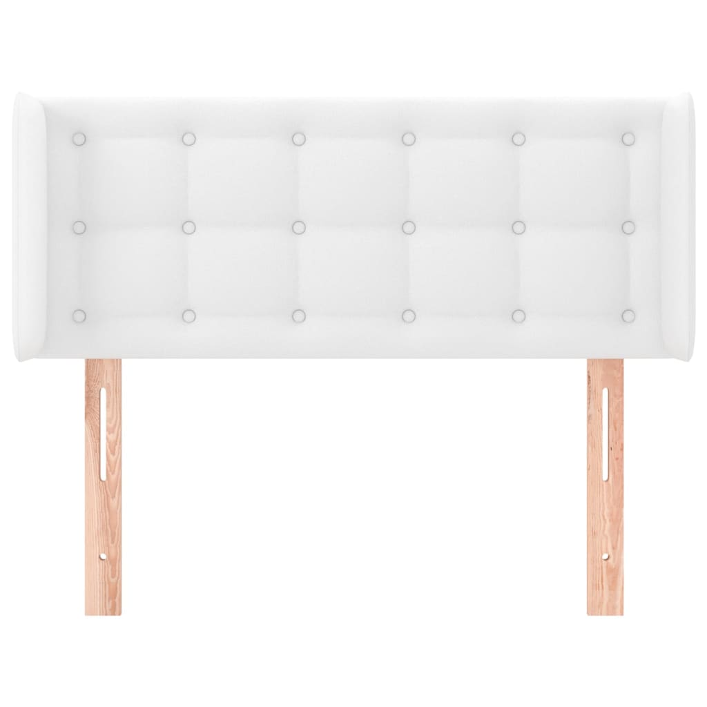 Hoofdbord met randen 103x16x78/88 cm kunstleer wit is nu te koop bij PeponiXL, paradijselijk wonen!