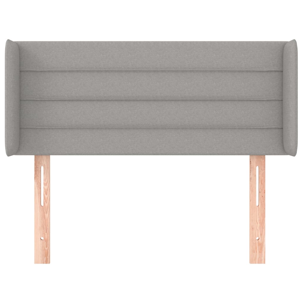 Hoofdbord met randen 83x16x78/88 cm stof lichtgrijs is nu te koop bij PeponiXL, paradijselijk wonen!