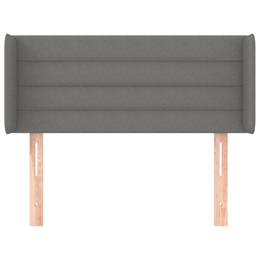 Hoofdbord met randen 83x16x78/88 cm stof donkergrijs is nu te koop bij PeponiXL, paradijselijk wonen!