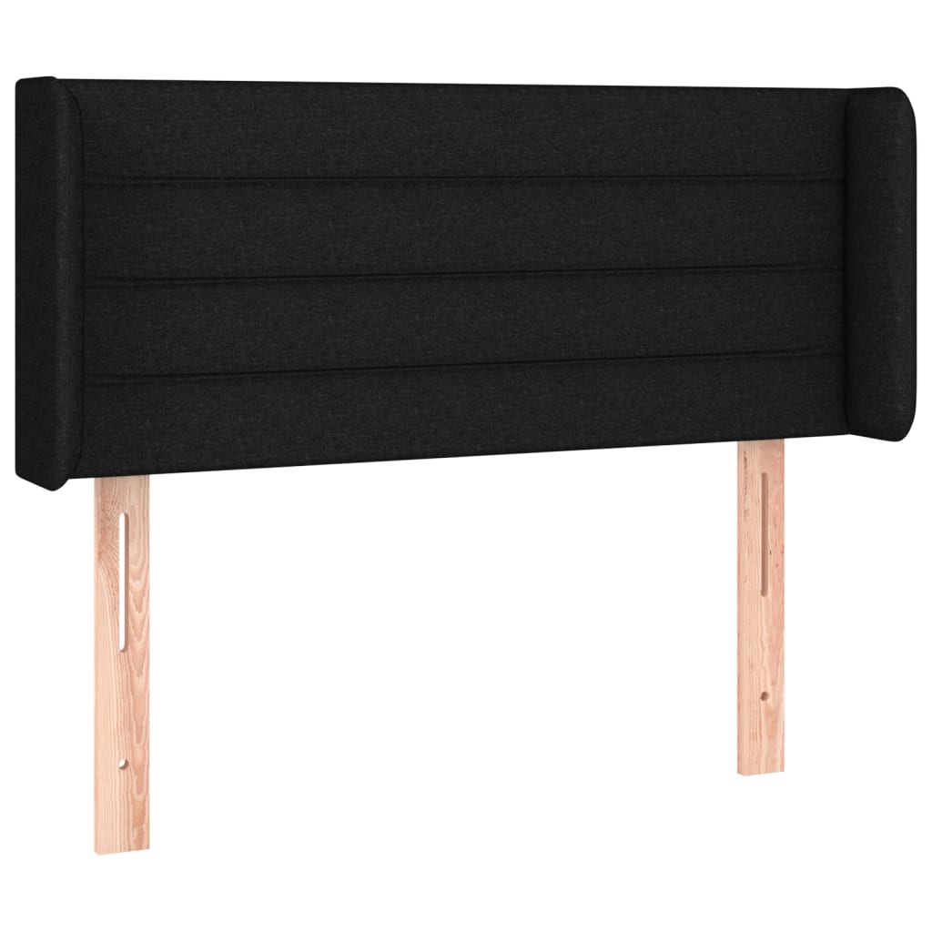 Hoofdbord met randen 83x16x78/88 cm stof zwart is nu te koop bij PeponiXL, paradijselijk wonen!