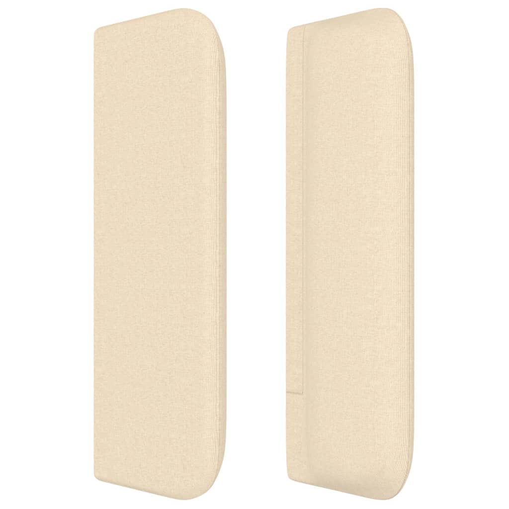 Hoofdbord met randen 83x16x78/88 cm stof crèmekleurig is nu te koop bij PeponiXL, paradijselijk wonen!