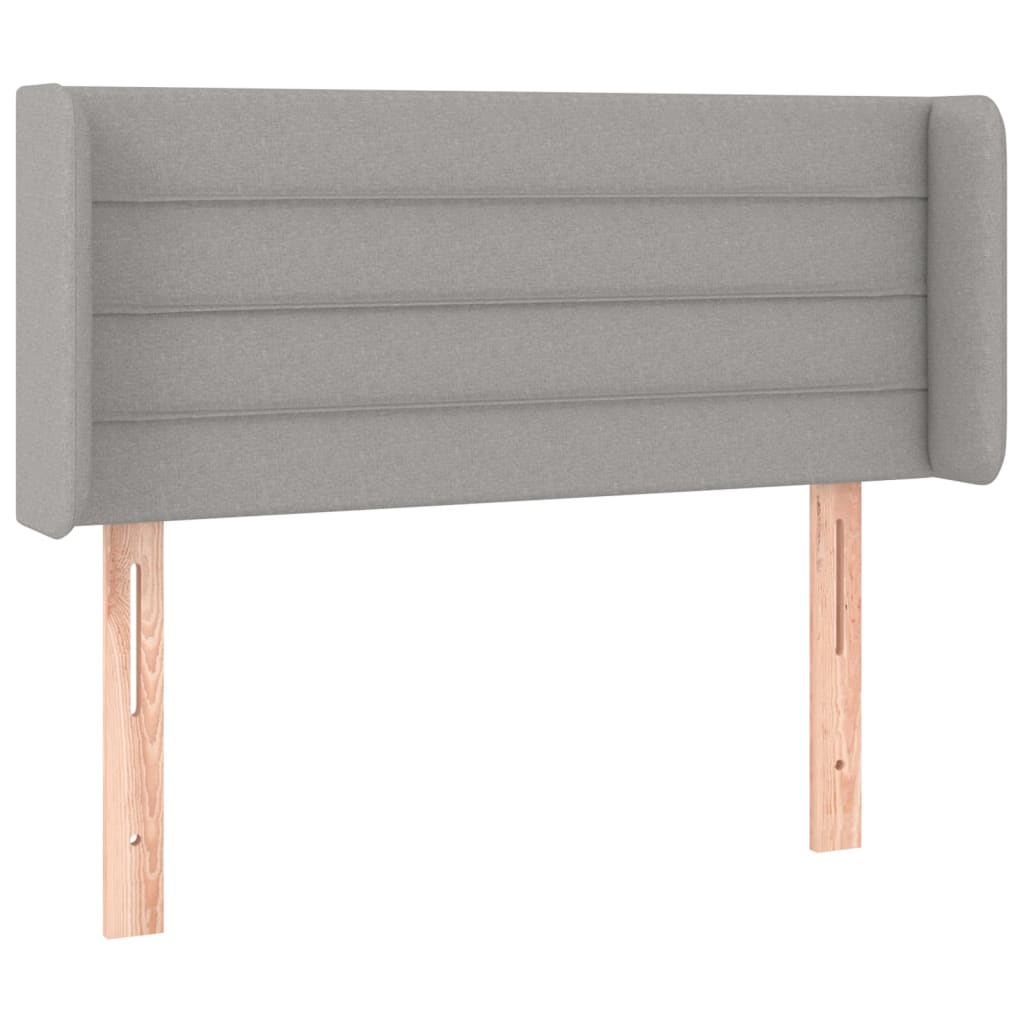 Hoofdbord met randen 103x16x78/88 cm stof lichtgrijs is nu te koop bij PeponiXL, paradijselijk wonen!