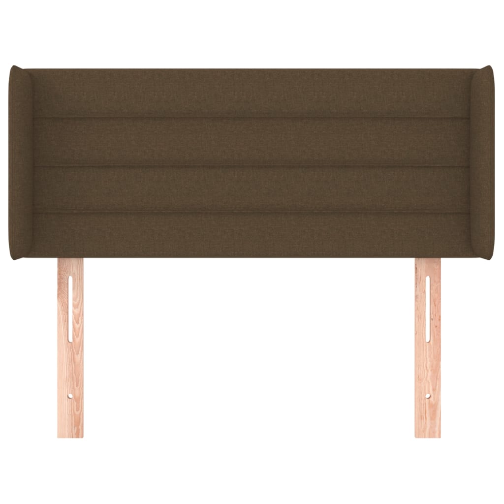 Hoofdbord met randen 103x16x78/88 cm stof donkerbruin is nu te koop bij PeponiXL, paradijselijk wonen!