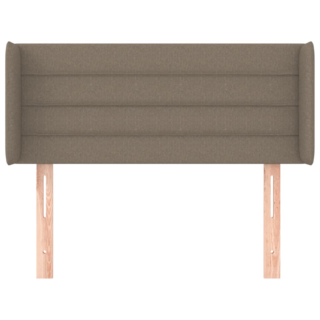 Hoofdbord met randen 103x16x78/88 cm stof taupe is nu te koop bij PeponiXL, paradijselijk wonen!