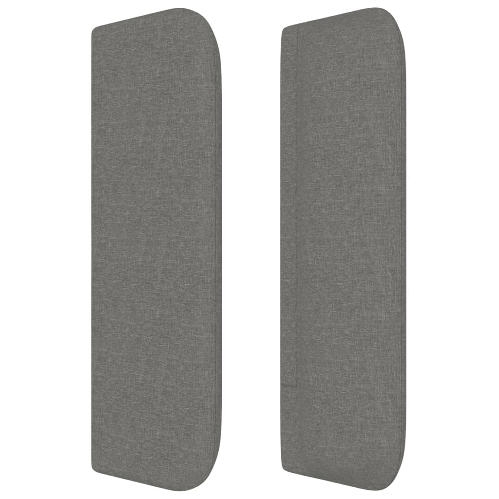 Hoofdbord met randen 147x16x78/88 cm stof donkergrijs is nu te koop bij PeponiXL, paradijselijk wonen!