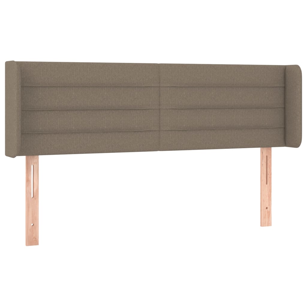 Hoofdbord met randen 147x16x78/88 cm stof taupe is nu te koop bij PeponiXL, paradijselijk wonen!