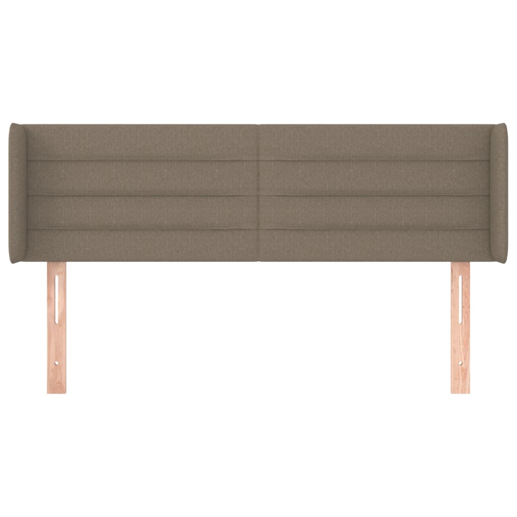 Hoofdbord met randen 147x16x78/88 cm stof taupe is nu te koop bij PeponiXL, paradijselijk wonen!