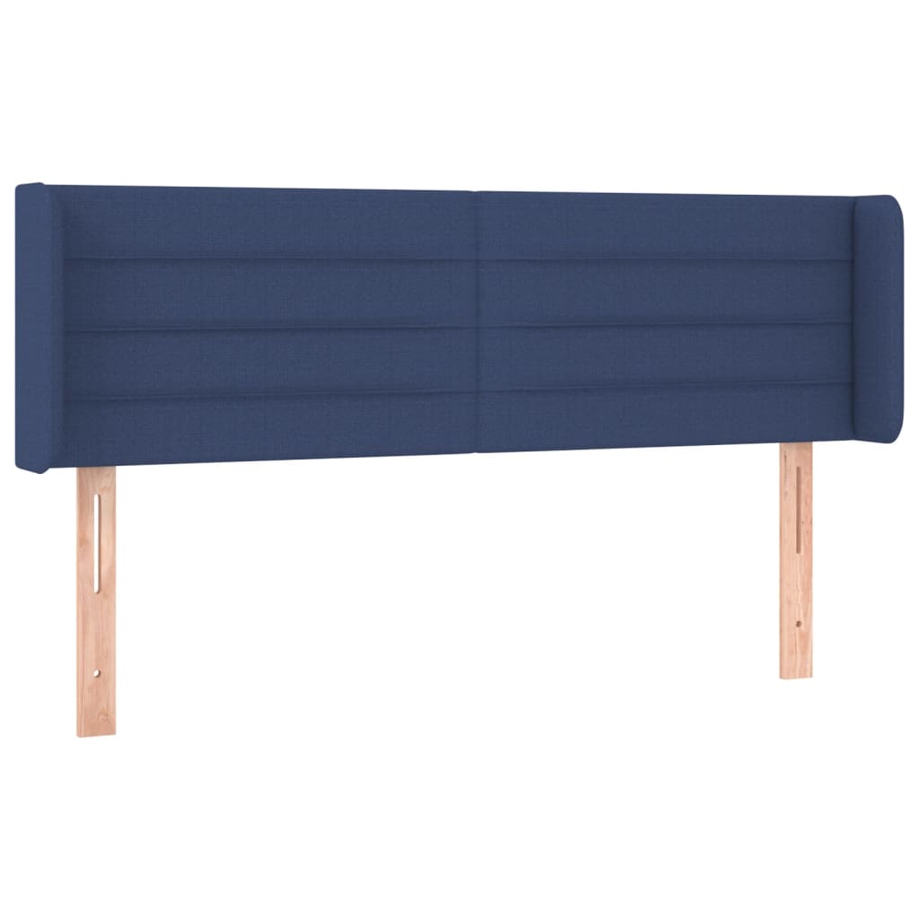Hoofdbord met randen 147x16x78/88 cm stof blauw is nu te koop bij PeponiXL, paradijselijk wonen!
