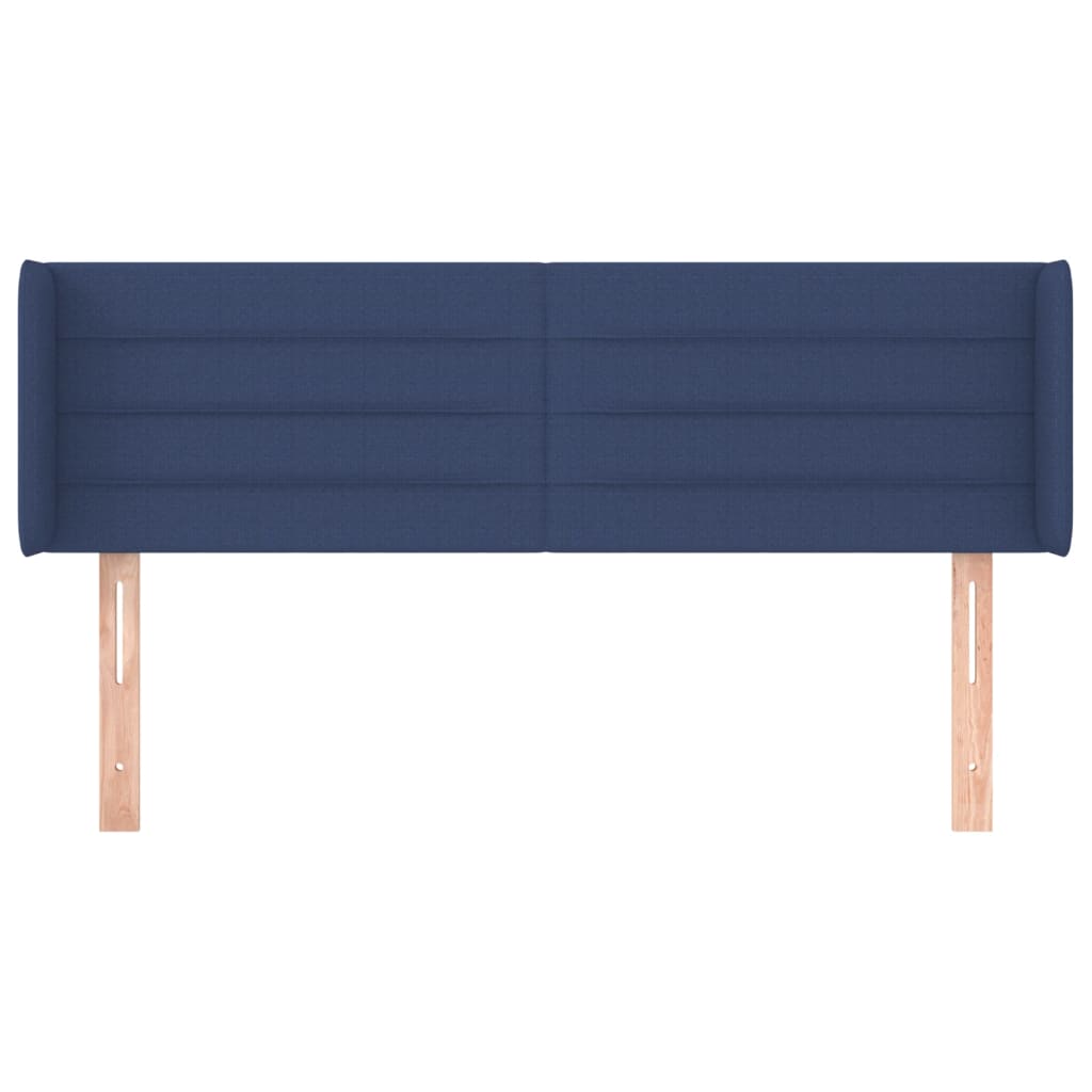 Hoofdbord met randen 147x16x78/88 cm stof blauw is nu te koop bij PeponiXL, paradijselijk wonen!