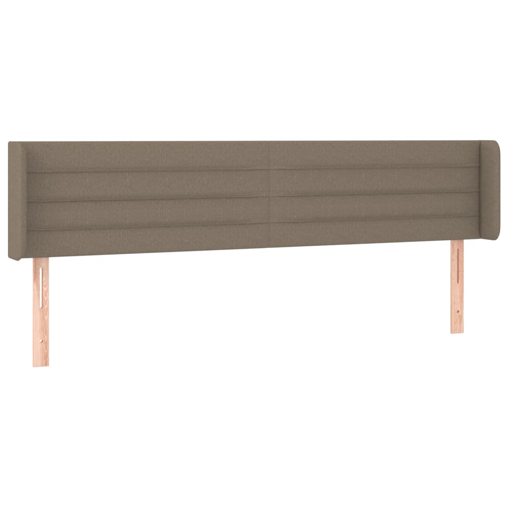 Hoofdbord met randen 163x16x78/88 cm stof taupe is nu te koop bij PeponiXL, paradijselijk wonen!