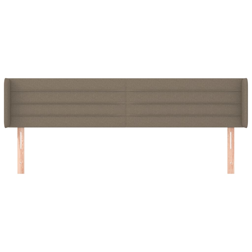 Hoofdbord met randen 163x16x78/88 cm stof taupe is nu te koop bij PeponiXL, paradijselijk wonen!