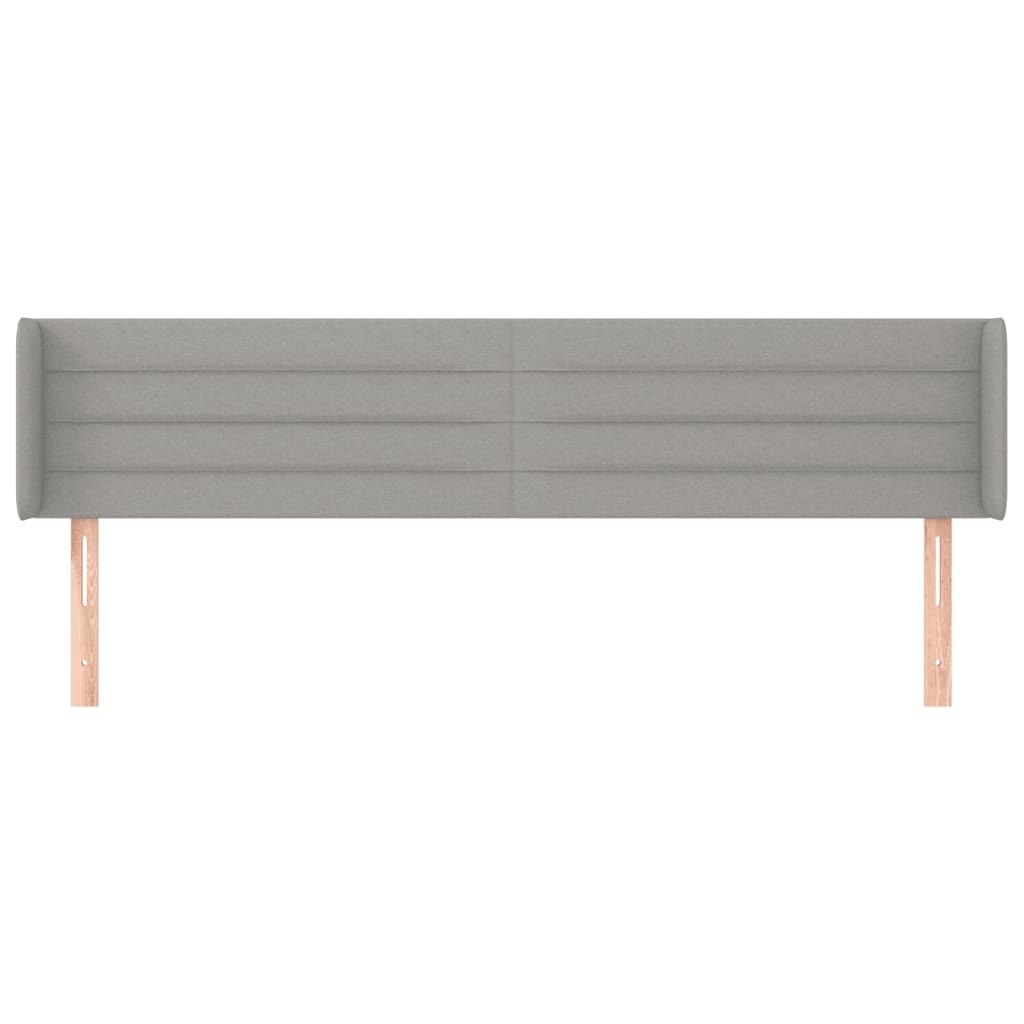 Hoofdbord met randen 183x16x78/88 cm stof lichtgrijs is nu te koop bij PeponiXL, paradijselijk wonen!