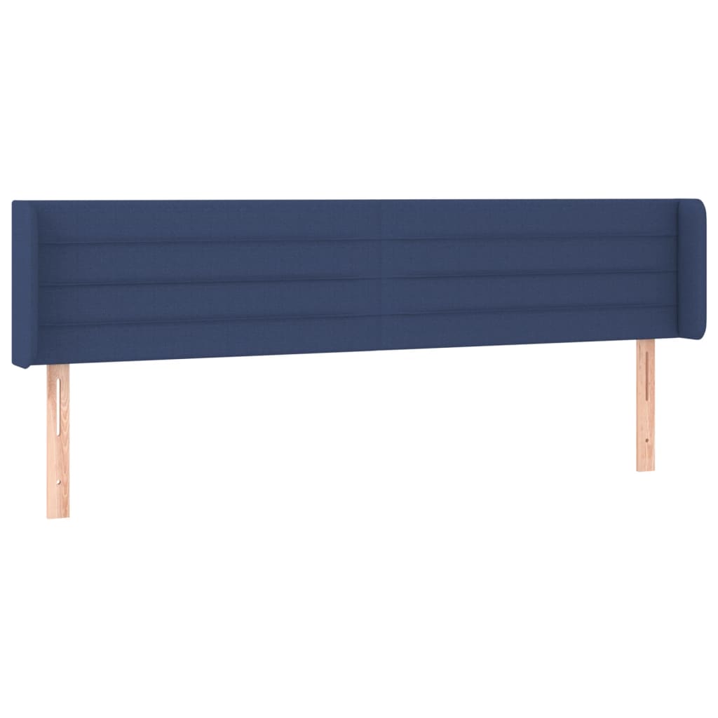 Hoofdbord met randen 183x16x78/88 cm stof blauw is nu te koop bij PeponiXL, paradijselijk wonen!