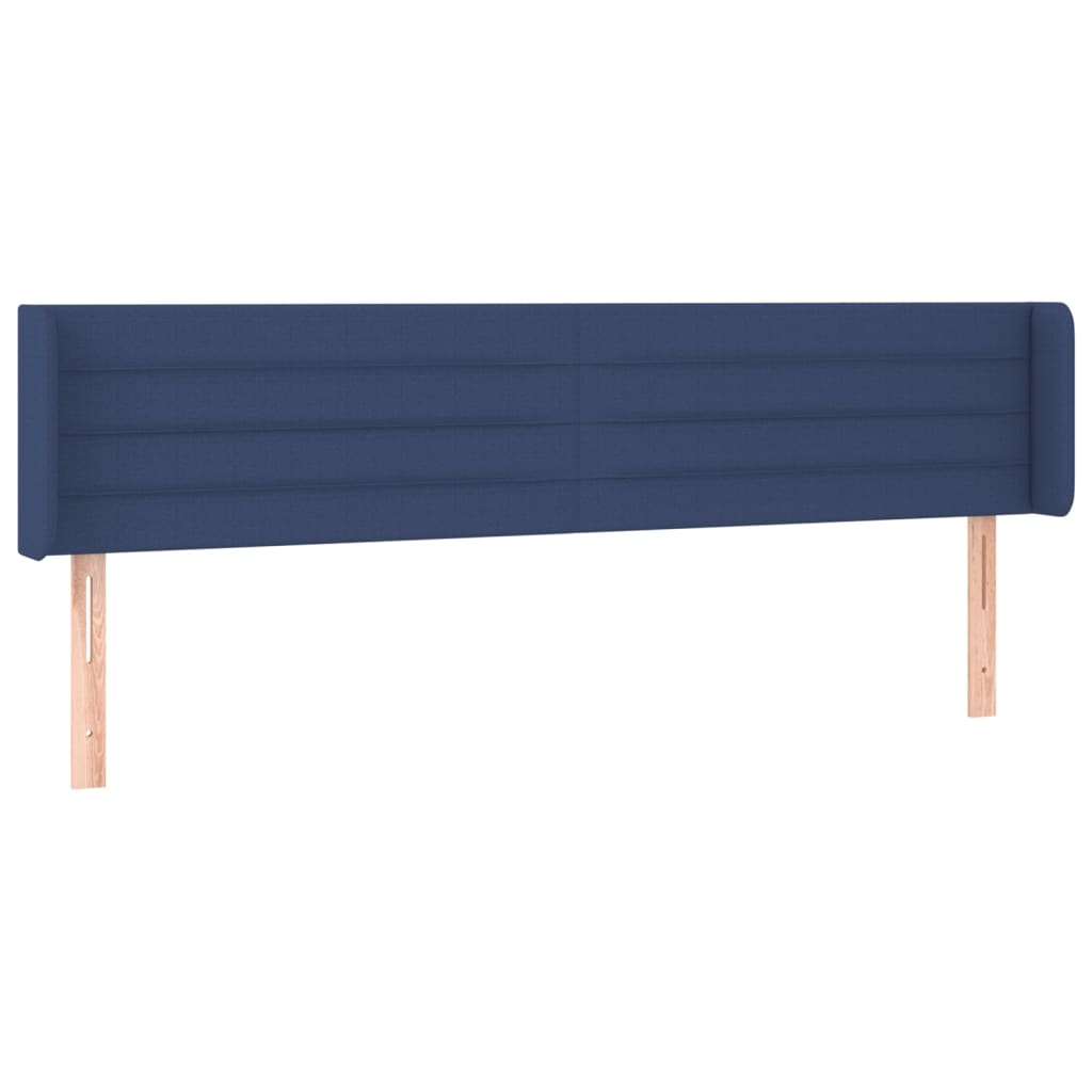 Hoofdbord met randen 203x16x78/88 cm stof blauw is nu te koop bij PeponiXL, paradijselijk wonen!