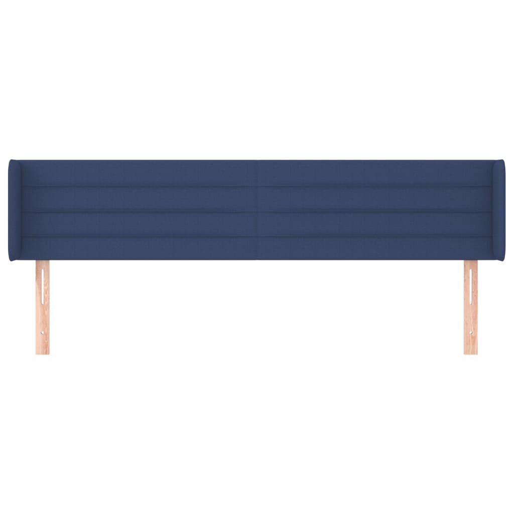 Hoofdbord met randen 203x16x78/88 cm stof blauw is nu te koop bij PeponiXL, paradijselijk wonen!