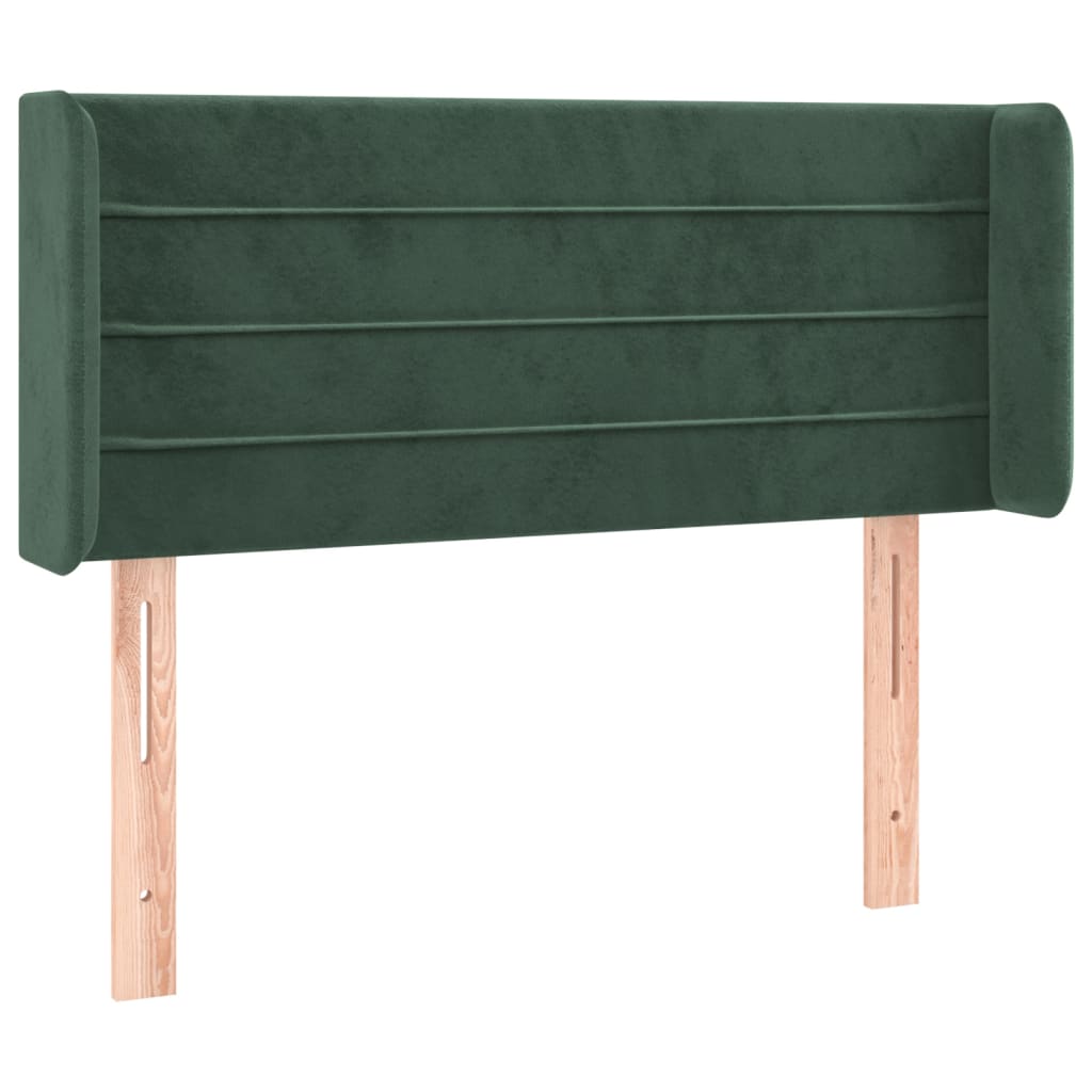 Hoofdbord met randen 83x16x78/88 cm fluweel donkergroen is nu te koop bij PeponiXL, paradijselijk wonen!