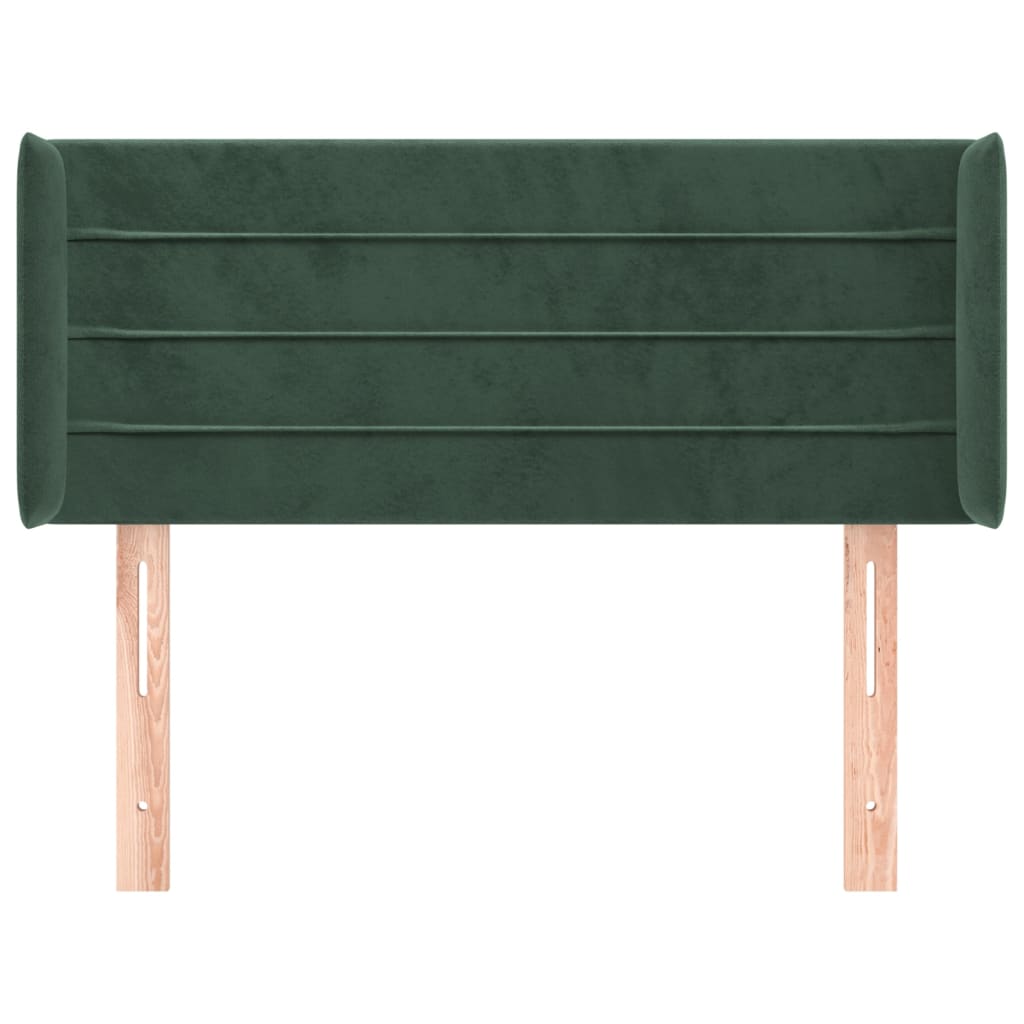 Hoofdbord met randen 83x16x78/88 cm fluweel donkergroen is nu te koop bij PeponiXL, paradijselijk wonen!
