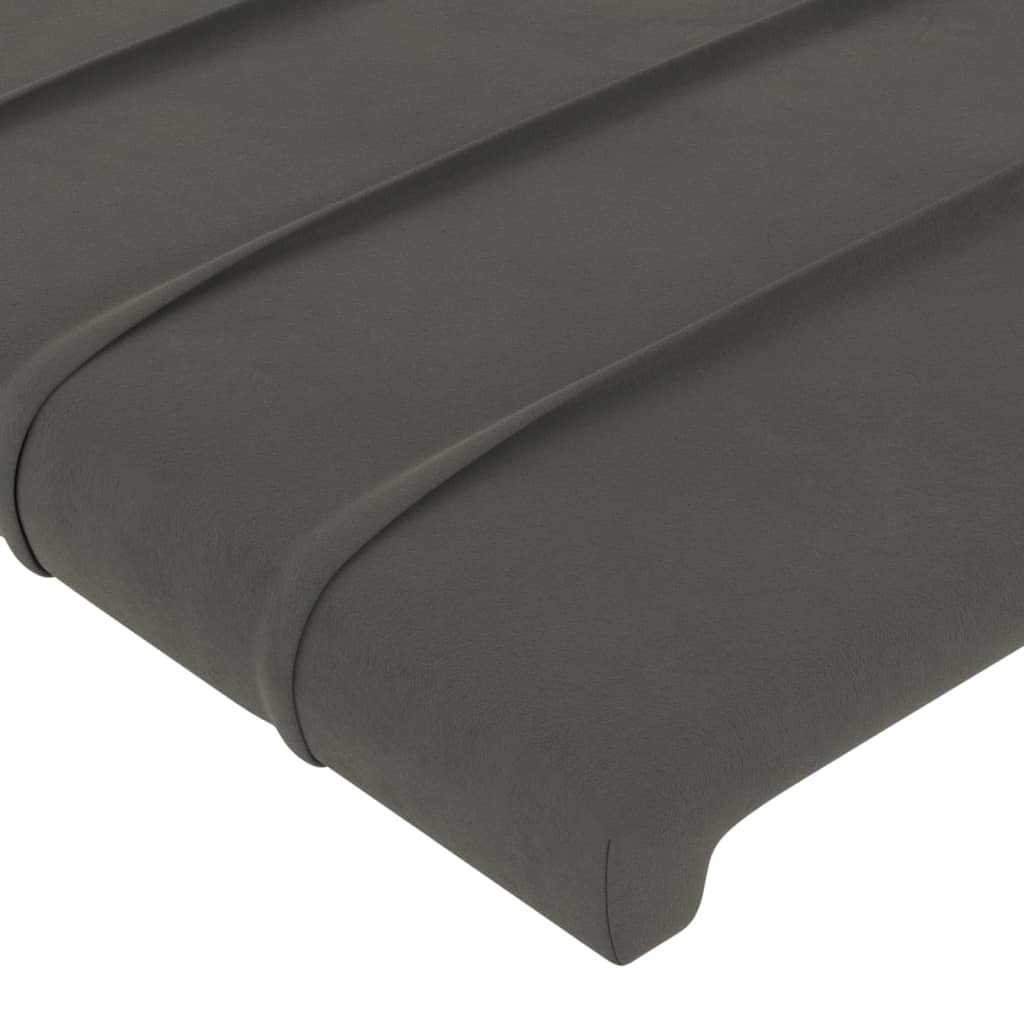 Hoofdbord met randen 93x16x78/88 cm fluweel donkergrijs is nu te koop bij PeponiXL, paradijselijk wonen!