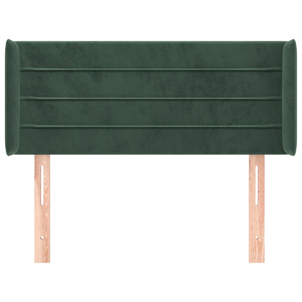 Hoofdbord met randen 93x16x78/88 cm fluweel donkergroen is nu te koop bij PeponiXL, paradijselijk wonen!