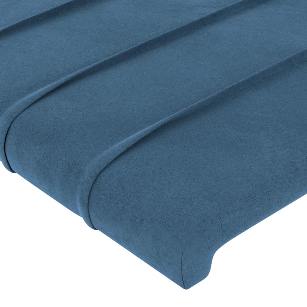 Hoofdbord met randen 183x16x78/88 cm fluweel donkerblauw is nu te koop bij PeponiXL, paradijselijk wonen!