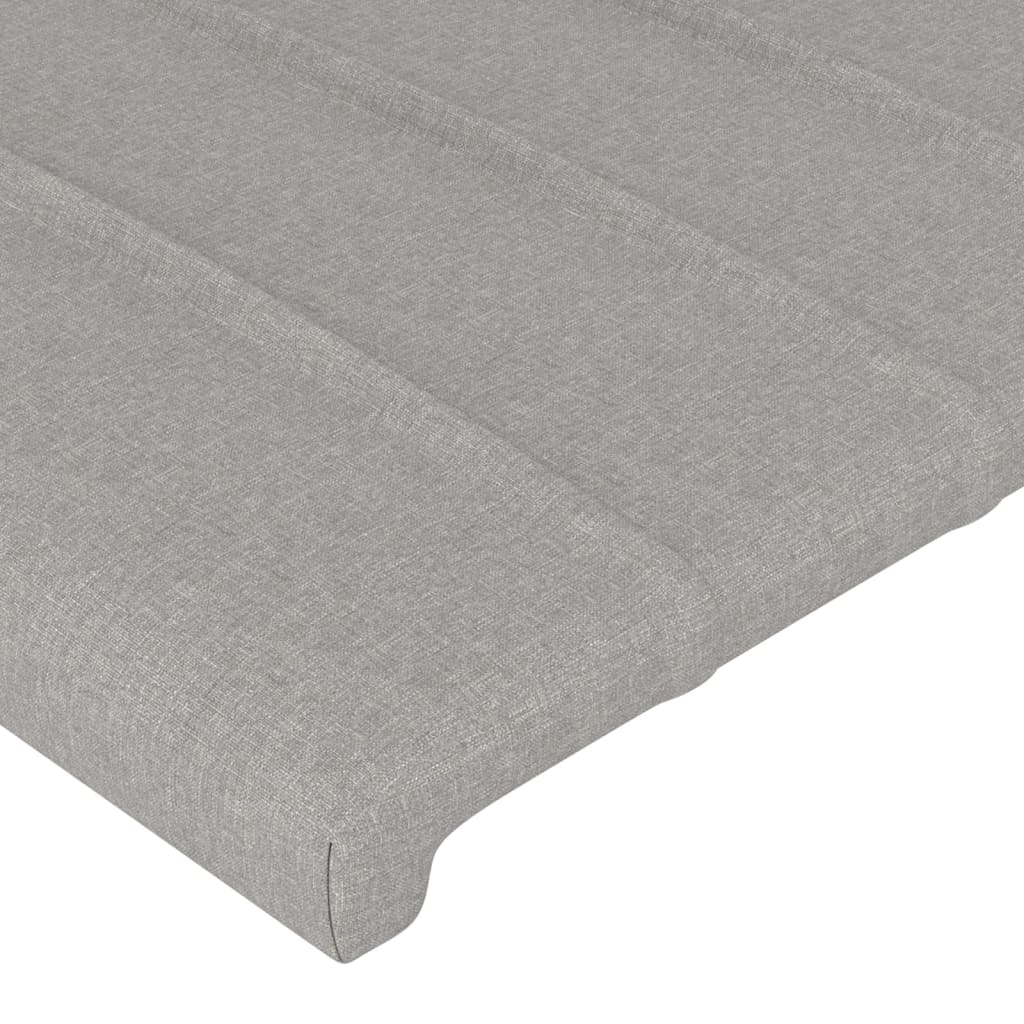 Hoofdbord met randen 83x16x78/88 cm stof lichtgrijs is nu te koop bij PeponiXL, paradijselijk wonen!