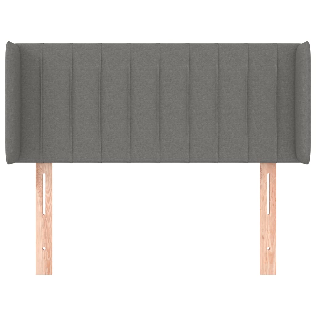 Hoofdbord met randen 83x16x78/88 cm stof donkergrijs is nu te koop bij PeponiXL, paradijselijk wonen!