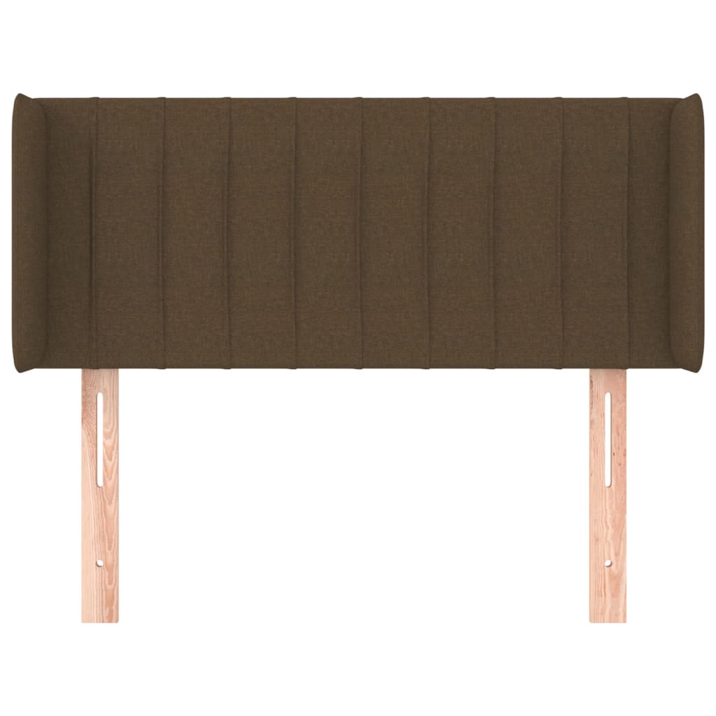 Hoofdbord met randen 83x16x78/88 cm stof donkerbruin is nu te koop bij PeponiXL, paradijselijk wonen!