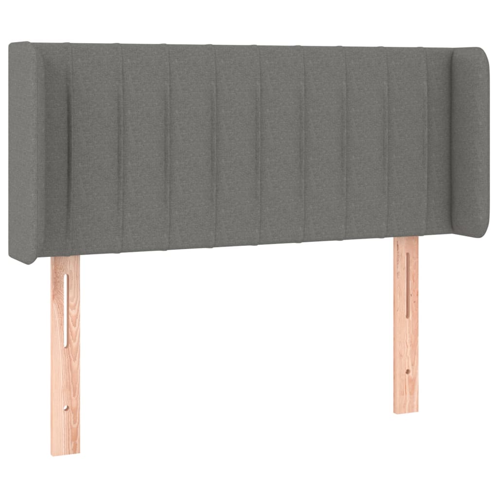 Hoofdbord met randen 93x16x78/88 cm stof donkergrijs is nu te koop bij PeponiXL, paradijselijk wonen!