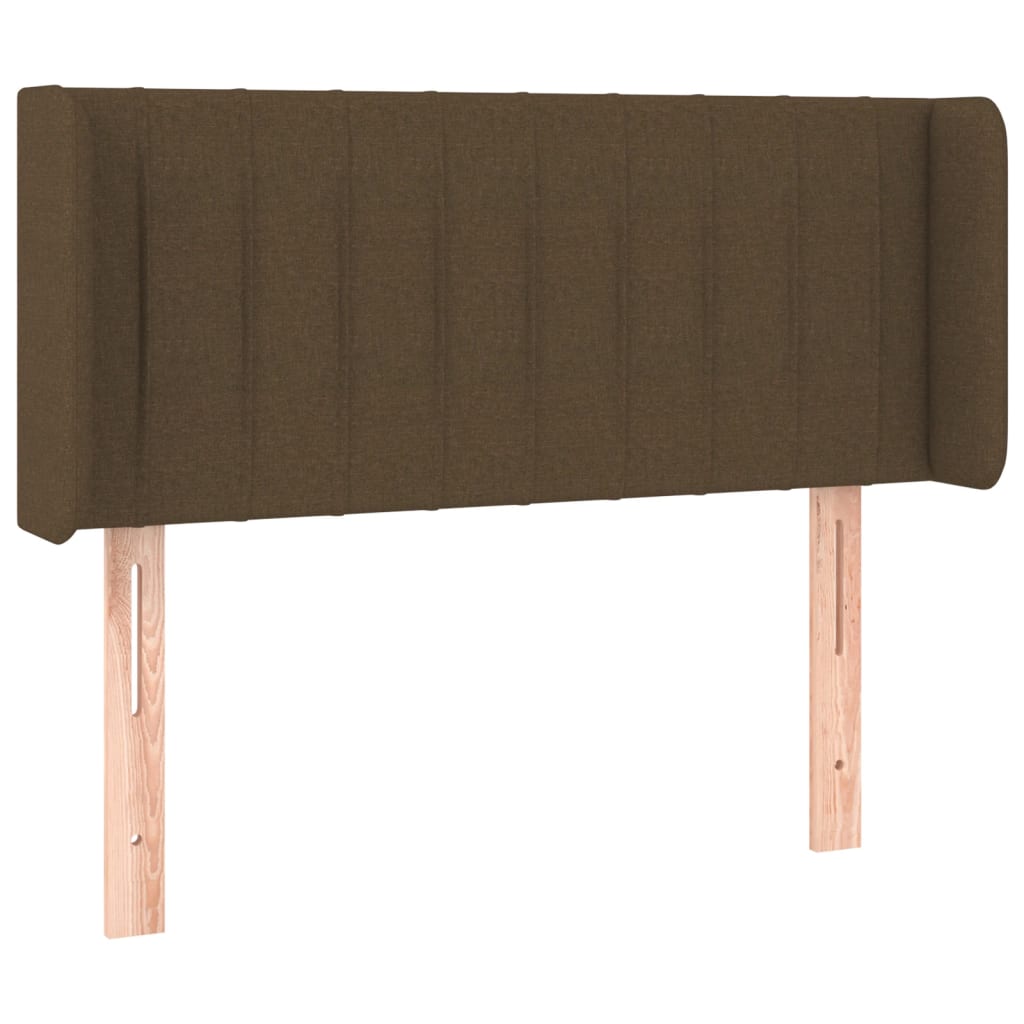 Hoofdbord met randen 93x16x78/88 cm stof donkerbruin is nu te koop bij PeponiXL, paradijselijk wonen!