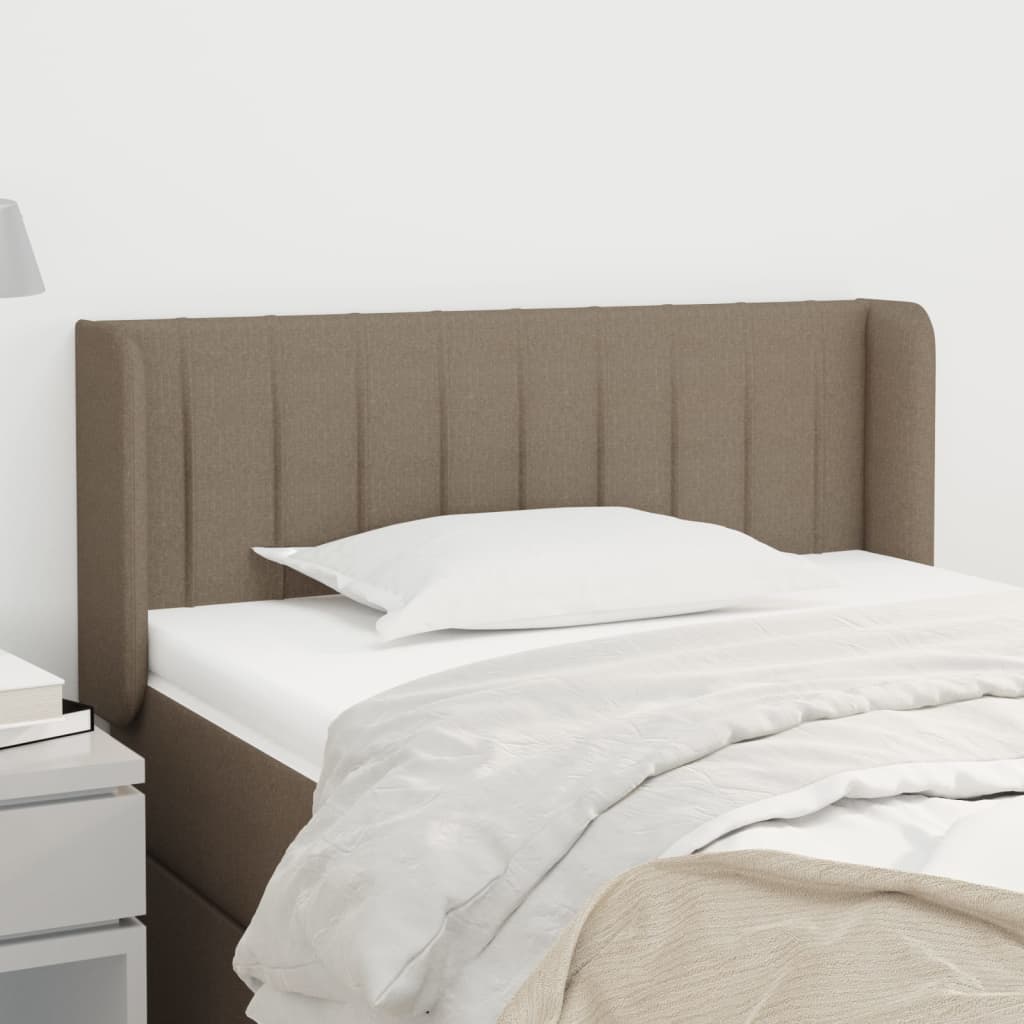 Hoofdbord met randen 93x16x78/88 cm stof taupe is nu te koop bij PeponiXL, paradijselijk wonen!