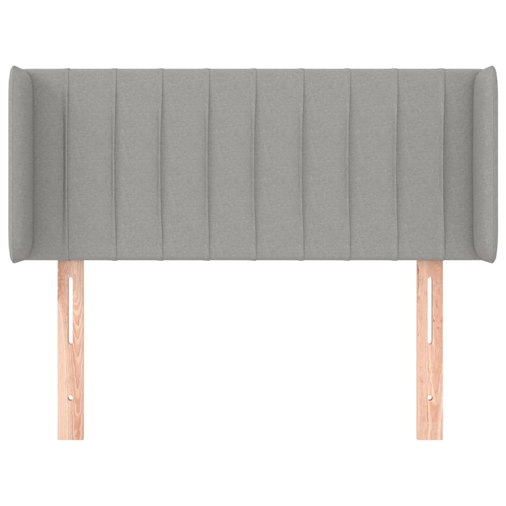 Hoofdbord met randen 103x16x78/88 cm stof lichtgrijs is nu te koop bij PeponiXL, paradijselijk wonen!