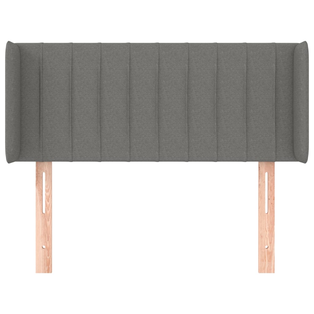 Hoofdbord met randen 103x16x78/88 cm stof donkergrijs is nu te koop bij PeponiXL, paradijselijk wonen!