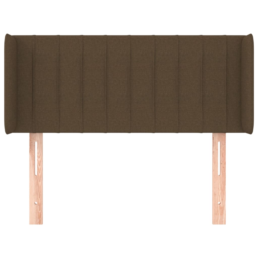 Hoofdbord met randen 103x16x78/88 cm stof donkerbruin is nu te koop bij PeponiXL, paradijselijk wonen!