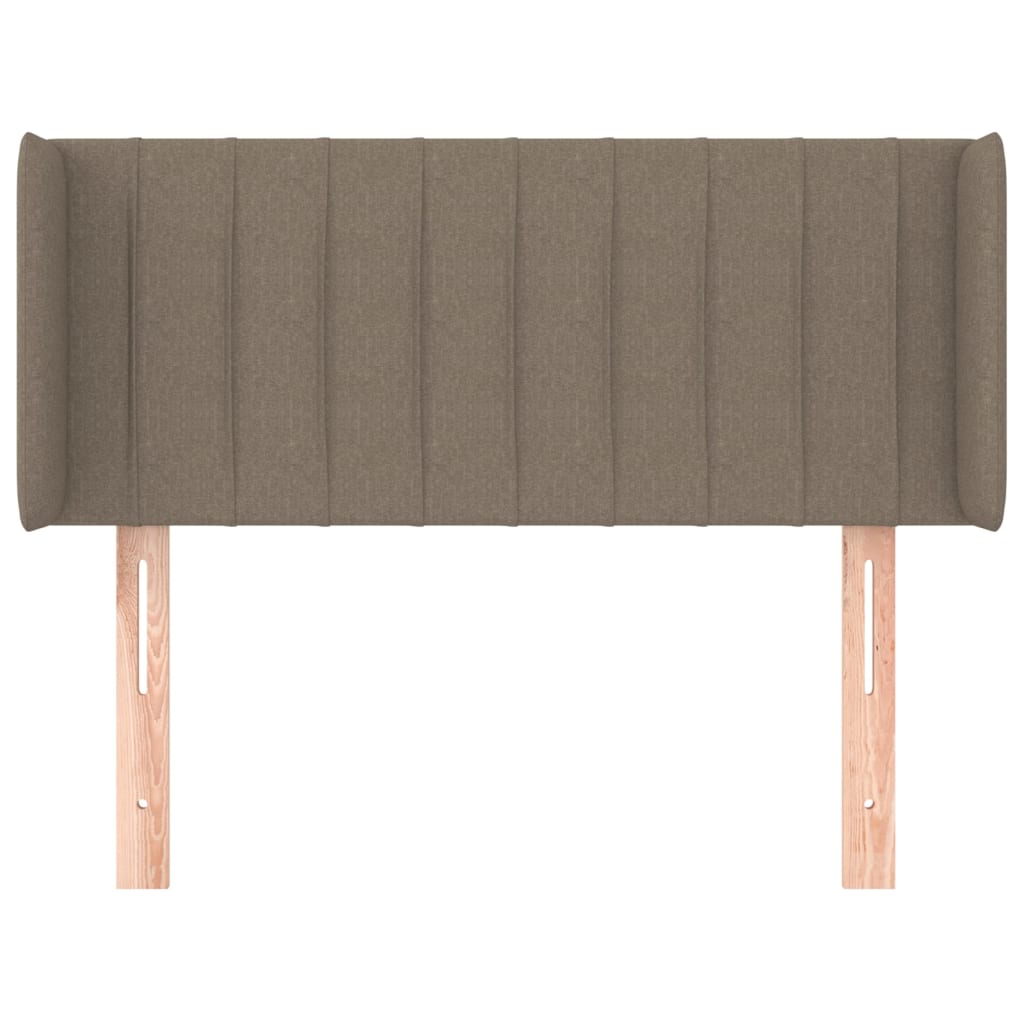 Hoofdbord met randen 103x16x78/88 cm stof taupe is nu te koop bij PeponiXL, paradijselijk wonen!