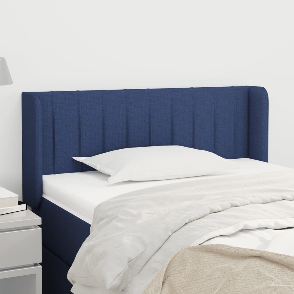 Hoofdbord met randen 103x16x78/88 cm stof blauw is nu te koop bij PeponiXL, paradijselijk wonen!