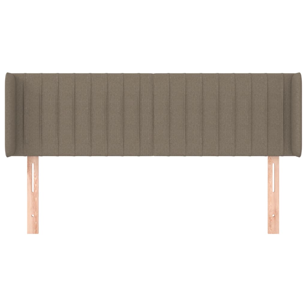 Hoofdbord met randen 147x16x78/88 cm stof taupe is nu te koop bij PeponiXL, paradijselijk wonen!