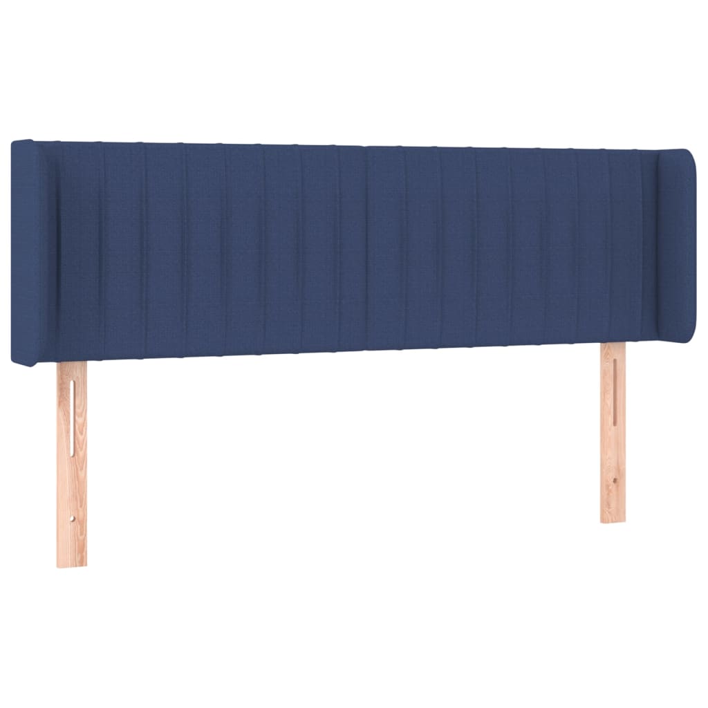 Hoofdbord met randen 147x16x78/88 cm stof blauw is nu te koop bij PeponiXL, paradijselijk wonen!