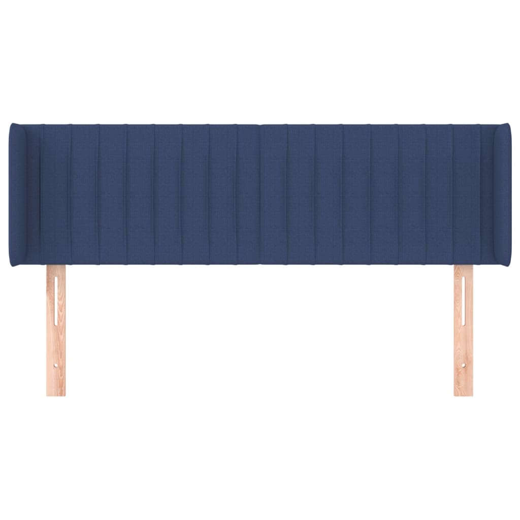 Hoofdbord met randen 147x16x78/88 cm stof blauw is nu te koop bij PeponiXL, paradijselijk wonen!