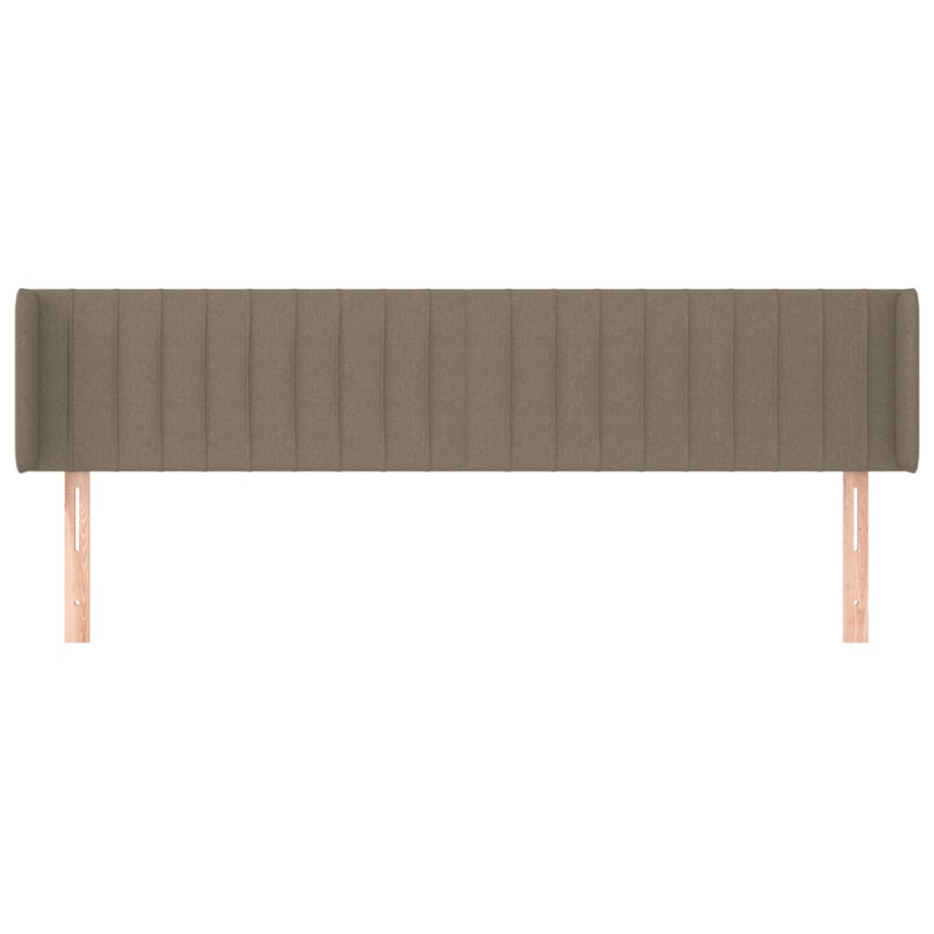 Hoofdbord met randen 163x16x78/88 cm stof taupe is nu te koop bij PeponiXL, paradijselijk wonen!