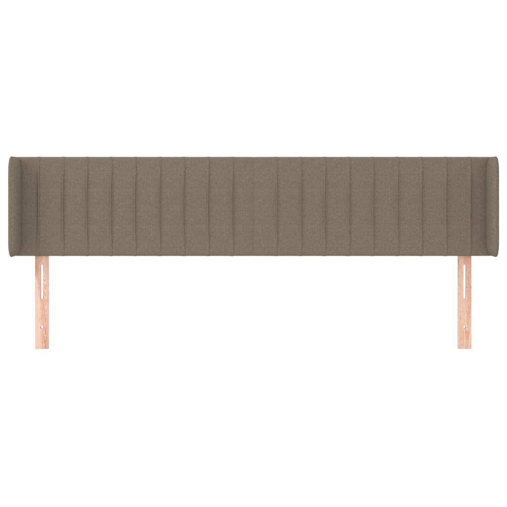 Hoofdbord met randen 183x16x78/88 cm stof taupe is nu te koop bij PeponiXL, paradijselijk wonen!