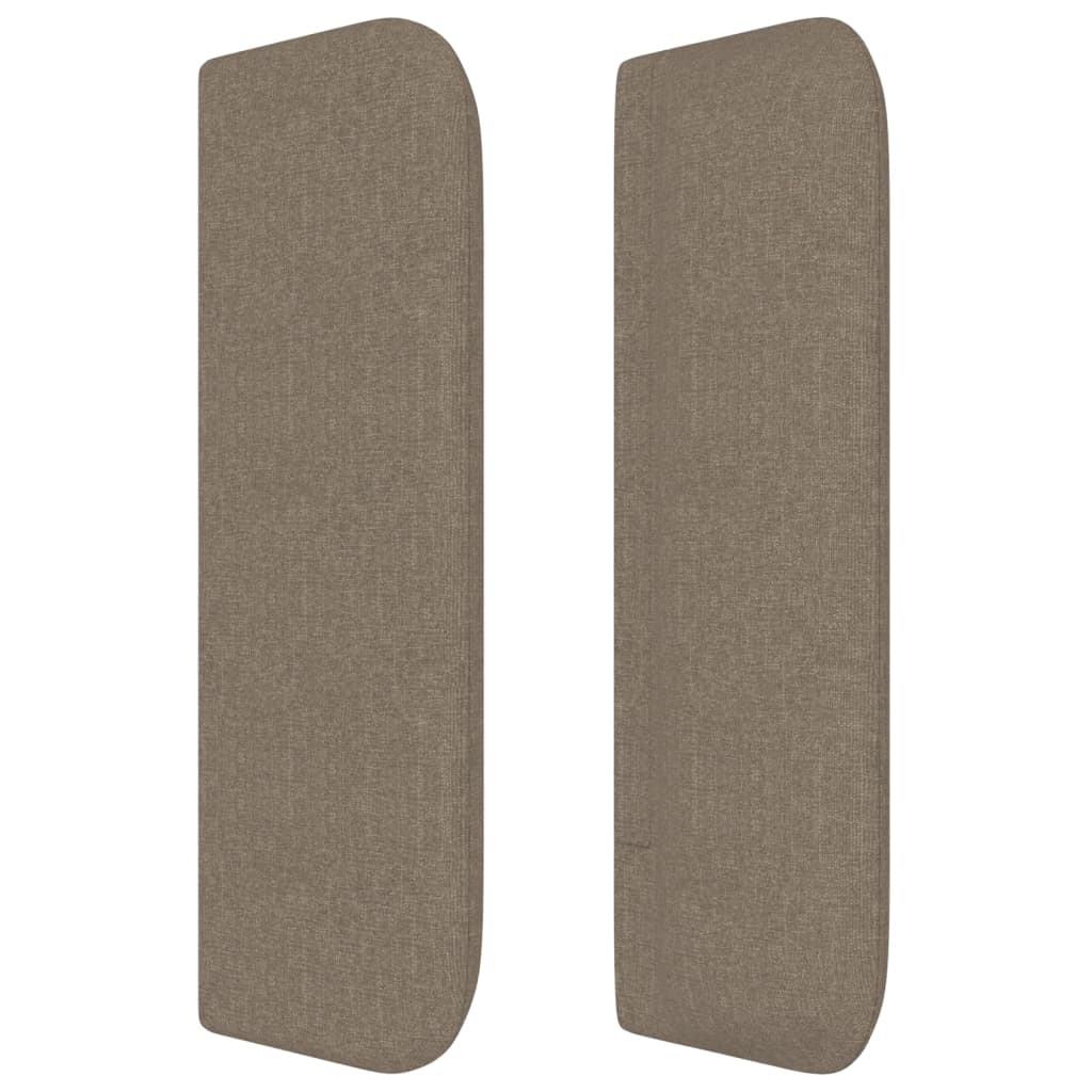 Hoofdbord met randen 183x16x78/88 cm stof taupe is nu te koop bij PeponiXL, paradijselijk wonen!