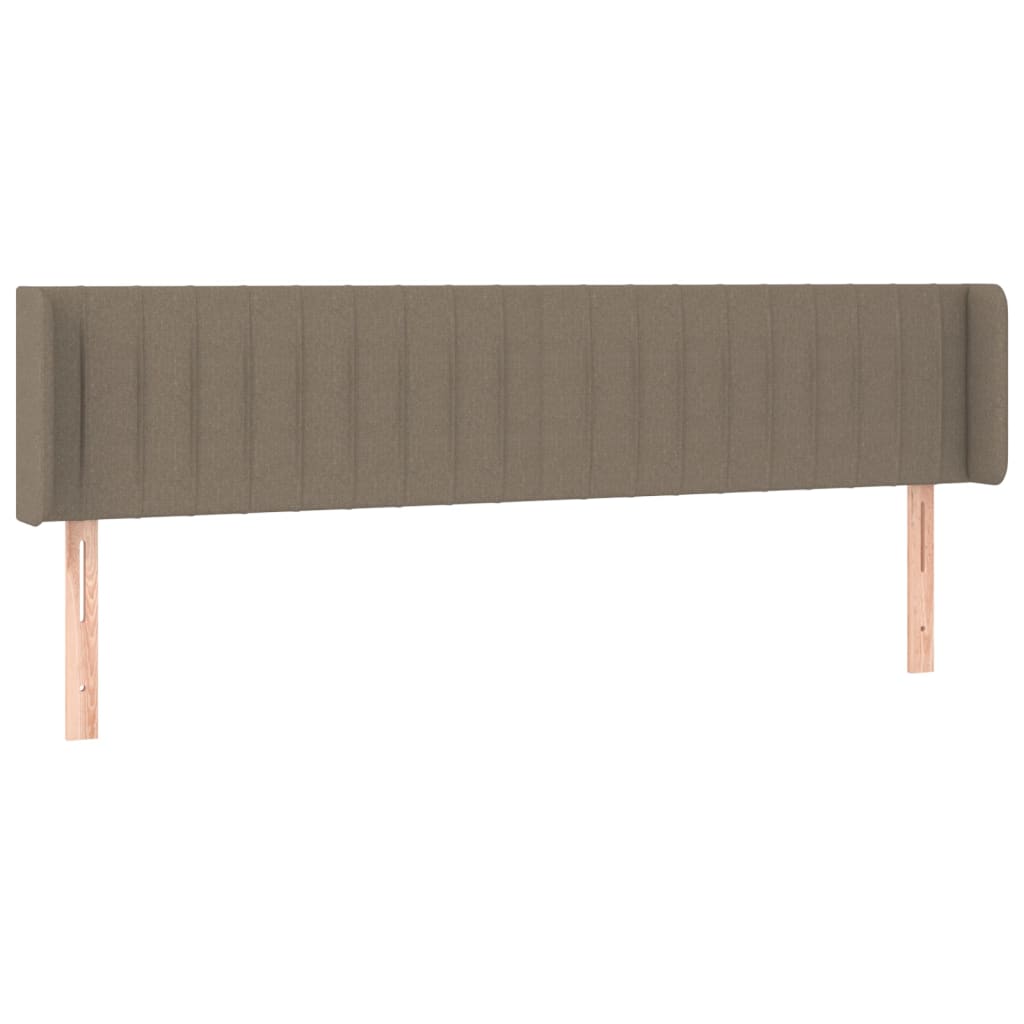 Hoofdbord met randen 203x16x78/88 cm stof taupe is nu te koop bij PeponiXL, paradijselijk wonen!