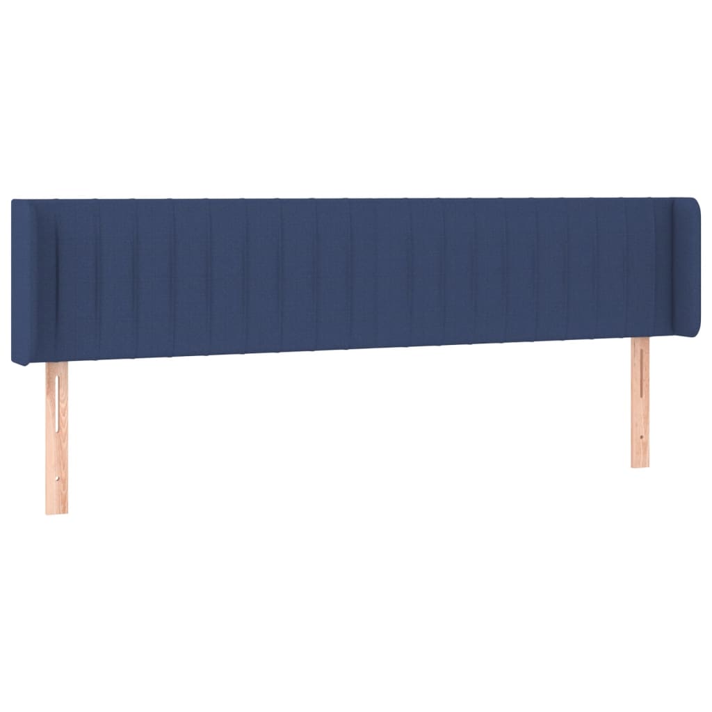 Hoofdbord met randen 203x16x78/88 cm stof blauw is nu te koop bij PeponiXL, paradijselijk wonen!