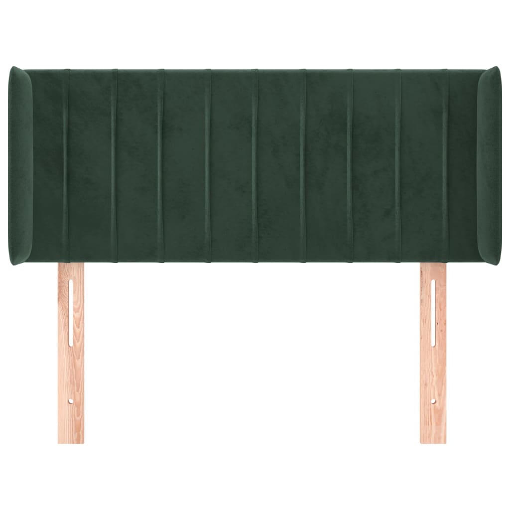 Hoofdbord met randen 83x16x78/88 cm fluweel donkergroen is nu te koop bij PeponiXL, paradijselijk wonen!