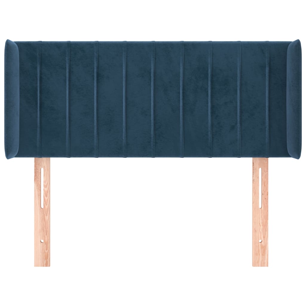 Hoofdbord met randen 83x16x78/88 cm fluweel donkerblauw is nu te koop bij PeponiXL, paradijselijk wonen!