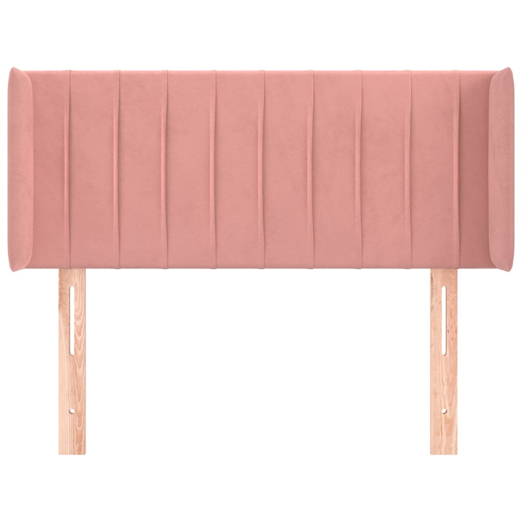 Hoofdbord met randen 83x16x78/88 cm fluweel roze is nu te koop bij PeponiXL, paradijselijk wonen!