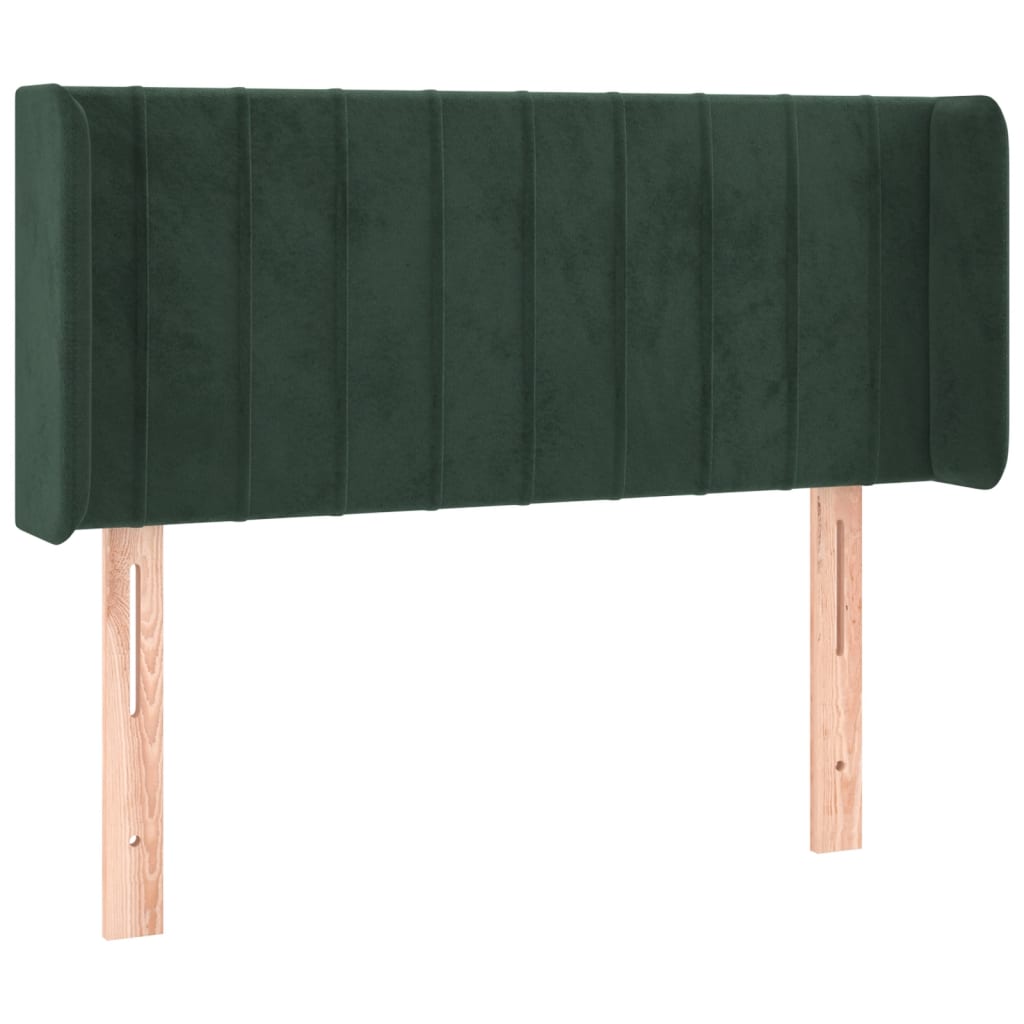 Hoofdbord met randen 93x16x78/88 cm fluweel donkergroen is nu te koop bij PeponiXL, paradijselijk wonen!